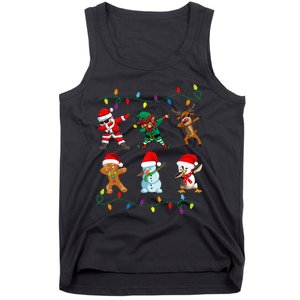 Dabbing Santa Elf Friends Christmas Tank Top