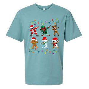 Dabbing Santa Elf Friends Christmas Sueded Cloud Jersey T-Shirt