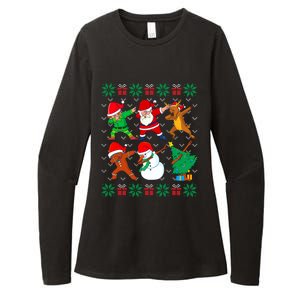 Dabbing Santa Elf Friends Ugly Xmas Sweater Boy Girl Womens CVC Long Sleeve Shirt