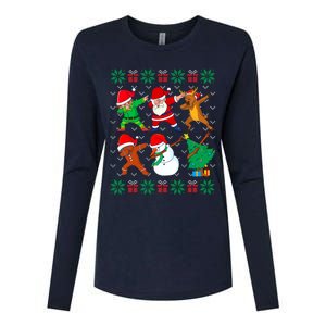 Dabbing Santa Elf Friends Ugly Xmas Sweater Boy Girl Womens Cotton Relaxed Long Sleeve T-Shirt