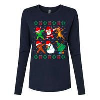 Dabbing Santa Elf Friends Ugly Xmas Sweater Boy Girl Womens Cotton Relaxed Long Sleeve T-Shirt