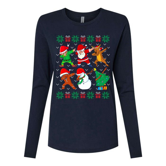 Dabbing Santa Elf Friends Ugly Xmas Sweater Boy Girl Womens Cotton Relaxed Long Sleeve T-Shirt