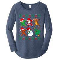 Dabbing Santa Elf Friends Ugly Xmas Sweater Boy Girl Women's Perfect Tri Tunic Long Sleeve Shirt