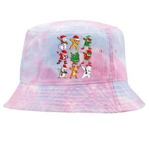 Dabbing Santa Elf Friends Christmas Xmas Dab Tie-Dyed Bucket Hat