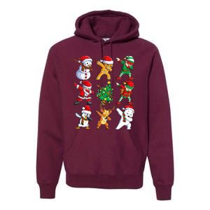 Dabbing Santa Elf Friends Christmas Xmas Dab Premium Hoodie