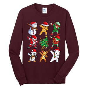 Dabbing Santa Elf Friends Christmas Xmas Dab Tall Long Sleeve T-Shirt