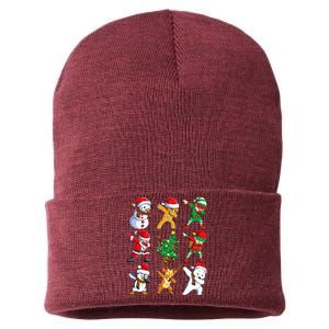 Dabbing Santa Elf Friends Christmas Xmas Dab Sustainable Knit Beanie