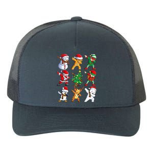 Dabbing Santa Elf Friends Christmas Xmas Dab Yupoong Adult 5-Panel Trucker Hat