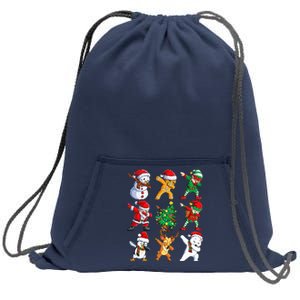 Dabbing Santa Elf Friends Christmas Xmas Dab Sweatshirt Cinch Pack Bag