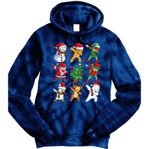 Dabbing Santa Elf Friends Christmas Xmas Dab Tie Dye Hoodie