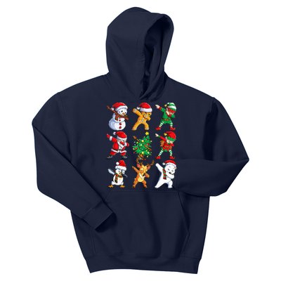 Dabbing Santa Elf Friends Christmas Xmas Dab Kids Hoodie