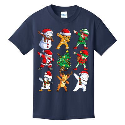 Dabbing Santa Elf Friends Christmas Xmas Dab Kids T-Shirt