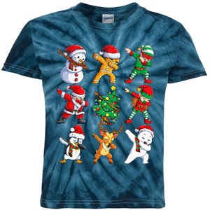 Dabbing Santa Elf Friends Christmas Xmas Dab Kids Tie-Dye T-Shirt