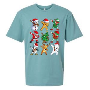 Dabbing Santa Elf Friends Christmas Xmas Dab Sueded Cloud Jersey T-Shirt