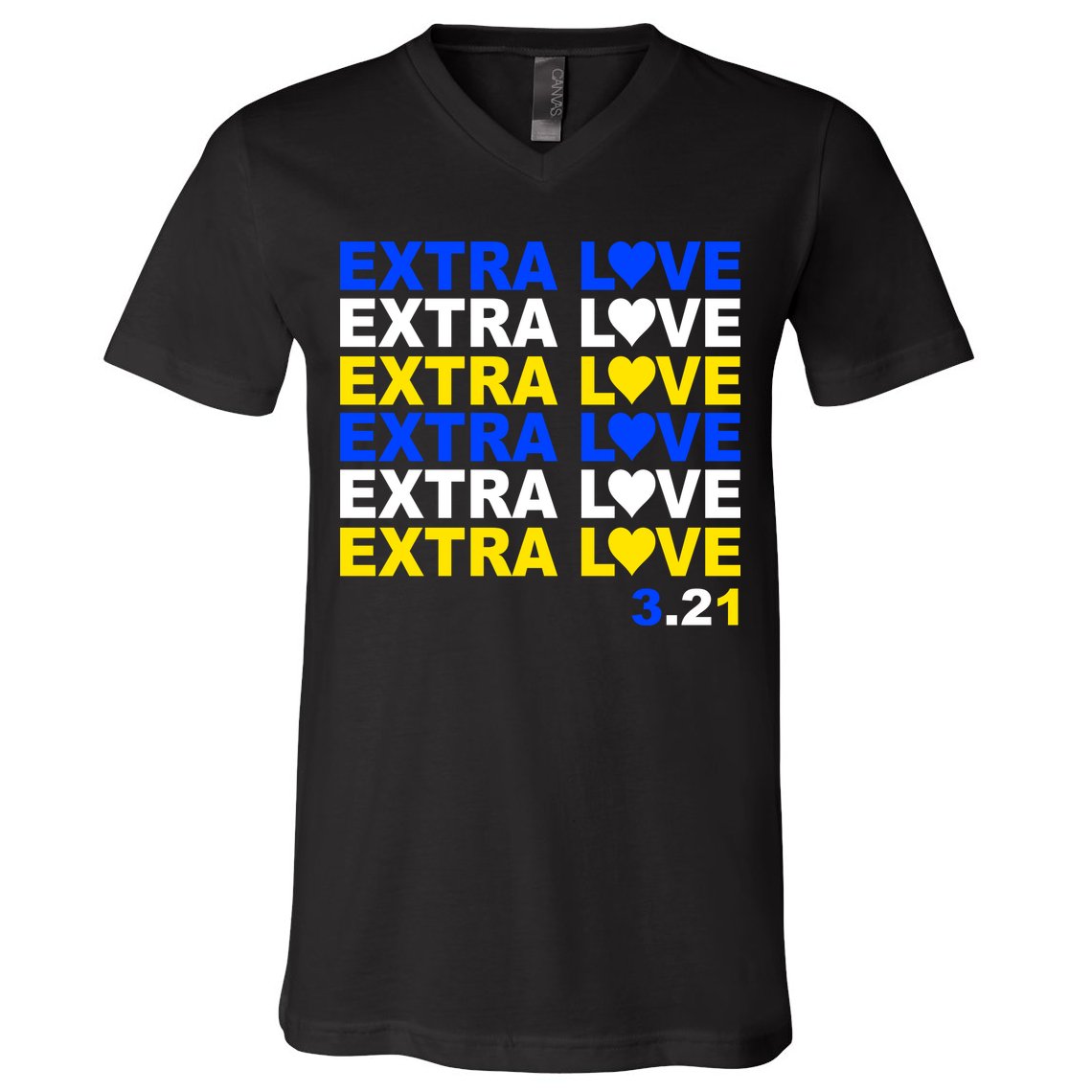 Down Syndrome Extra Love March 21st V-Neck T-Shirt