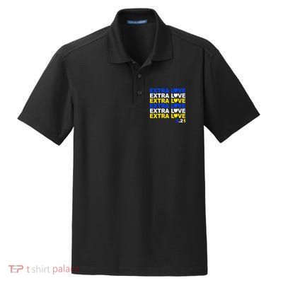Down Syndrome Extra Love March 21st Dry Zone Grid Polo