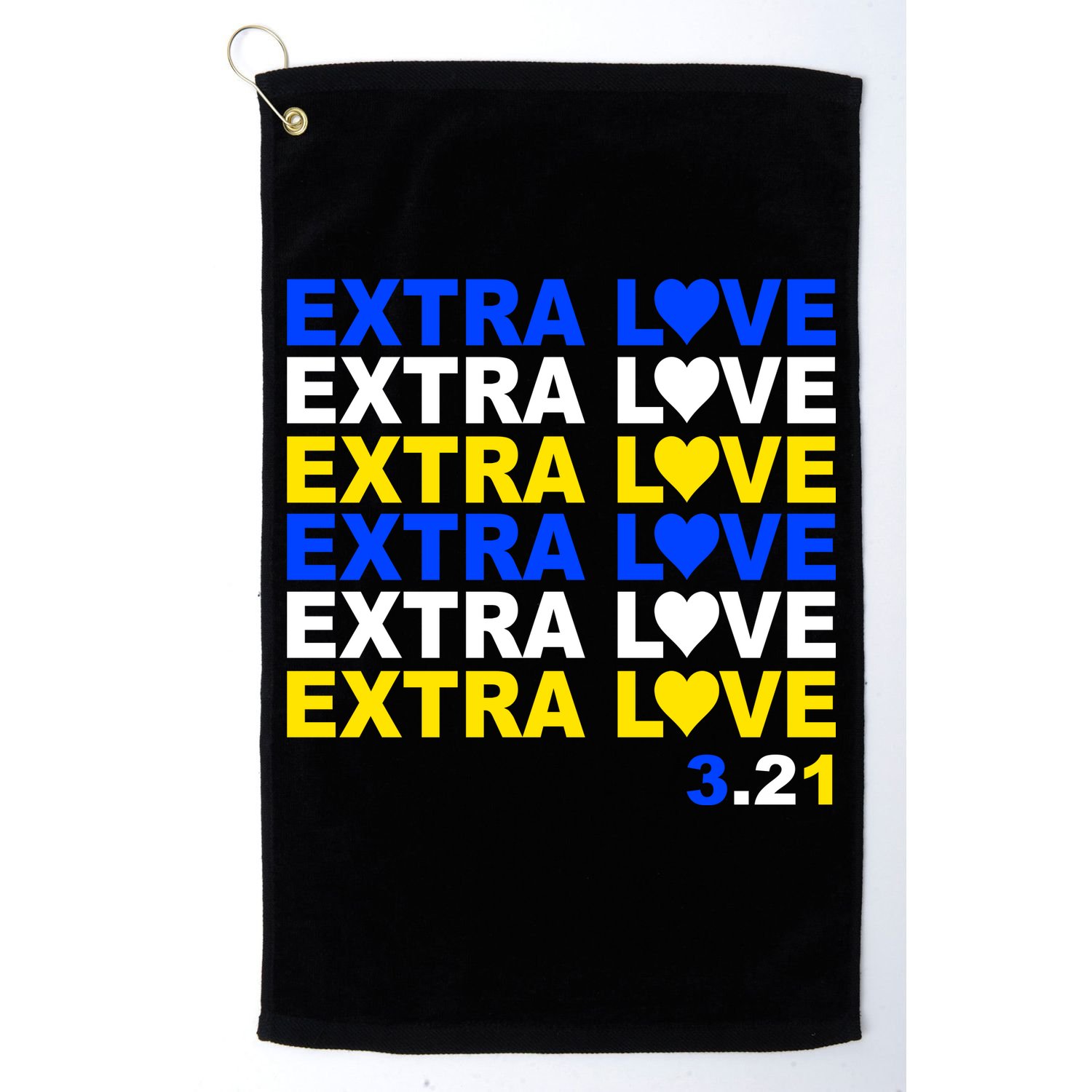 Down Syndrome Extra Love March 21st Golf Towel