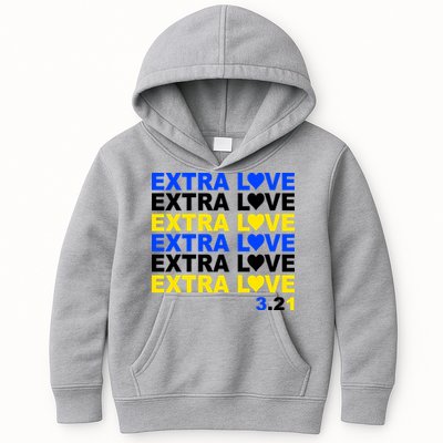 Down Syndrome Extra Love March 21st Kids Hoodie