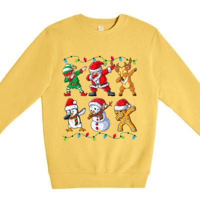 Dabbing Santa Elf Friends Christmas Xmas Dab Premium Crewneck Sweatshirt