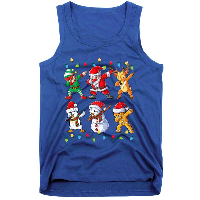 Dabbing Santa Elf Friends Christmas Xmas Dab Tank Top