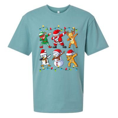 Dabbing Santa Elf Friends Christmas Xmas Dab Sueded Cloud Jersey T-Shirt