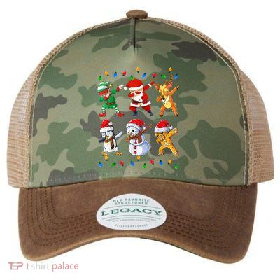 Dabbing Santa Elf Friends Christmas Funny Xmas Dab Legacy Tie Dye Trucker Hat