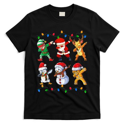 Dabbing Santa Elf Friends Christmas Funny Xmas Dab T-Shirt