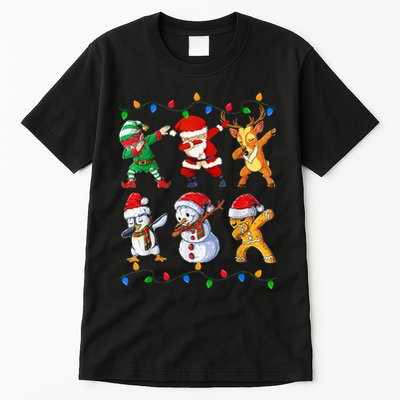 Dabbing Santa Elf Friends Christmas Funny Xmas Dab Tall T-Shirt