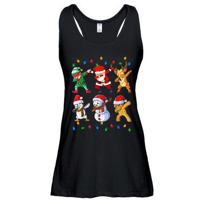 Dabbing Santa Elf Friends Christmas Funny Xmas Dab Ladies Essential Flowy Tank