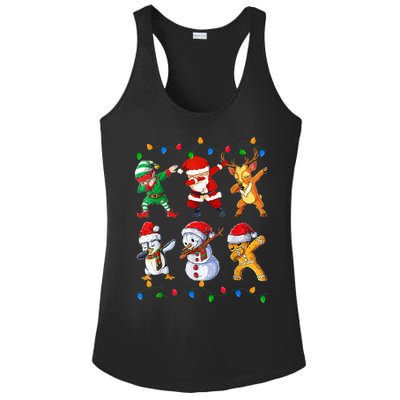 Dabbing Santa Elf Friends Christmas Funny Xmas Dab Ladies PosiCharge Competitor Racerback Tank