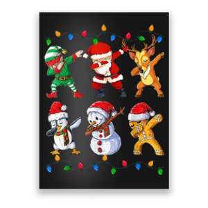 Dabbing Santa Elf Friends Christmas Funny Xmas Dab Poster