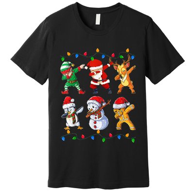 Dabbing Santa Elf Friends Christmas Funny Xmas Dab Premium T-Shirt
