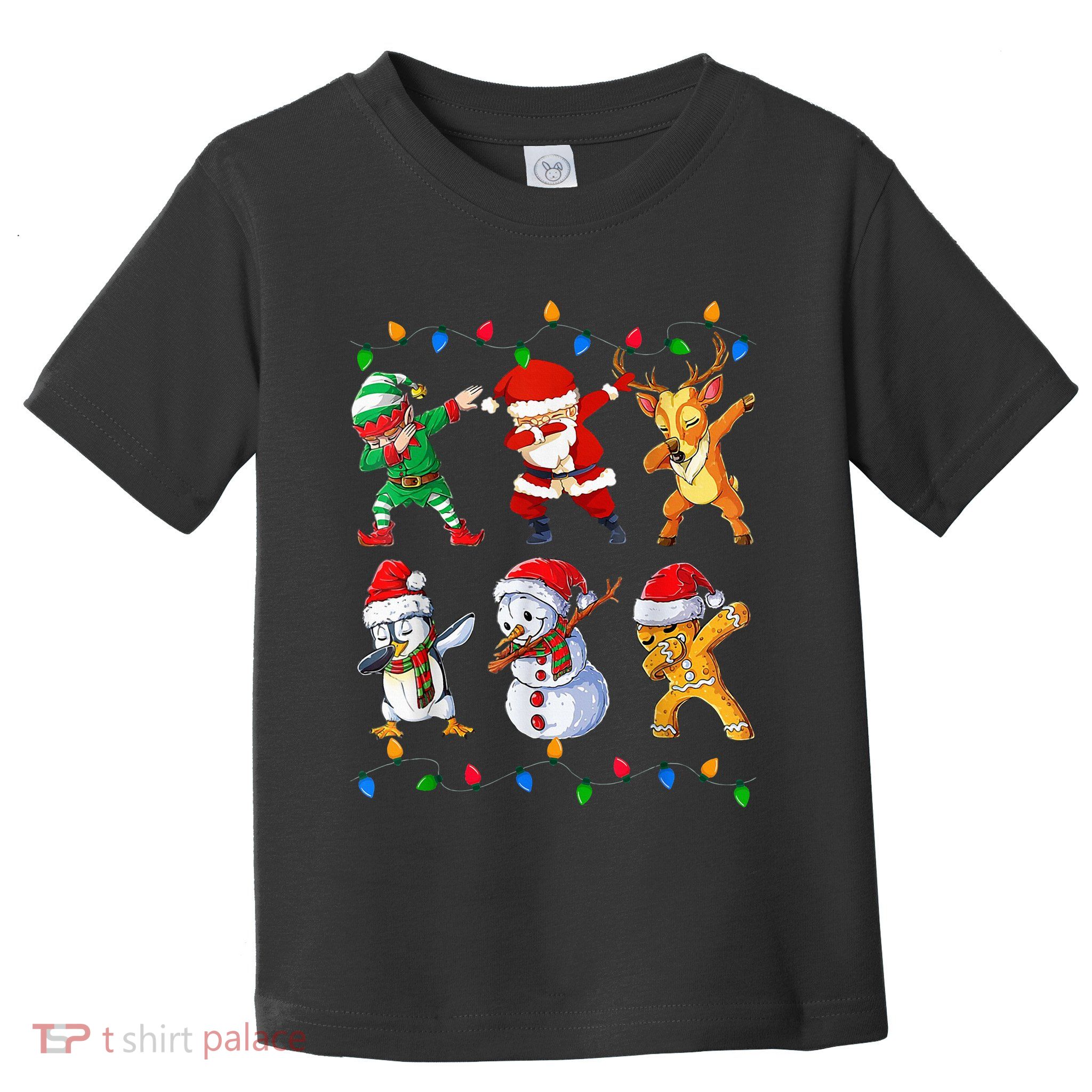 Dabbing Santa Elf Friends Christmas Funny Xmas Dab Toddler T-Shirt