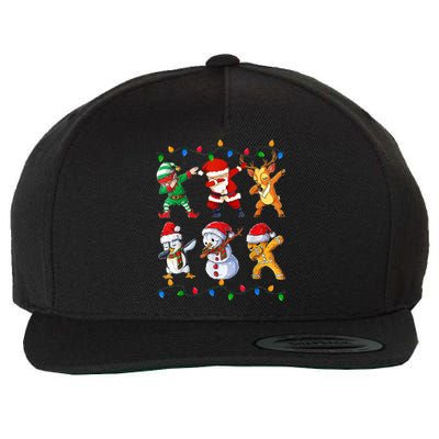 Dabbing Santa Elf Friends Christmas Funny Xmas Dab Wool Snapback Cap