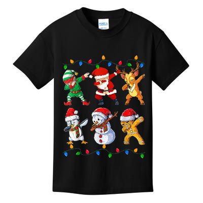 Dabbing Santa Elf Friends Christmas Funny Xmas Dab Kids T-Shirt