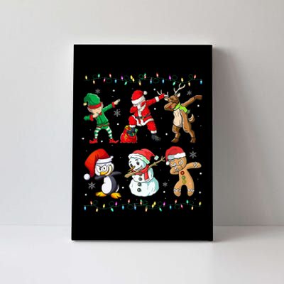 Dabbing Santa Elf Friends Christmas Xmas Gifts Canvas