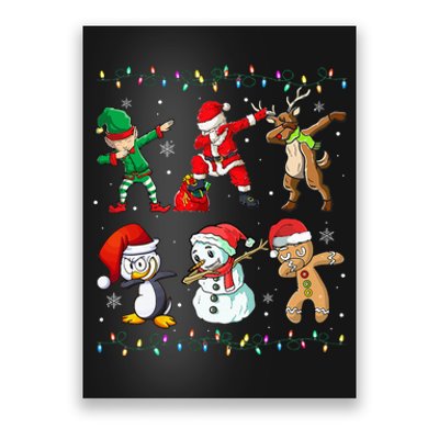 Dabbing Santa Elf Friends Christmas Xmas Gifts Poster