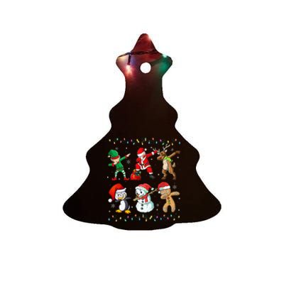 Dabbing Santa Elf Friends Christmas Xmas Gifts Ceramic Tree Ornament