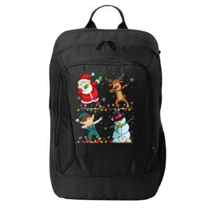 Dabbing Santa Elf Friends Christmas Funny Xmas Dab Funny Gift City Backpack