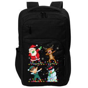 Dabbing Santa Elf Friends Christmas Funny Xmas Dab Funny Gift Impact Tech Backpack