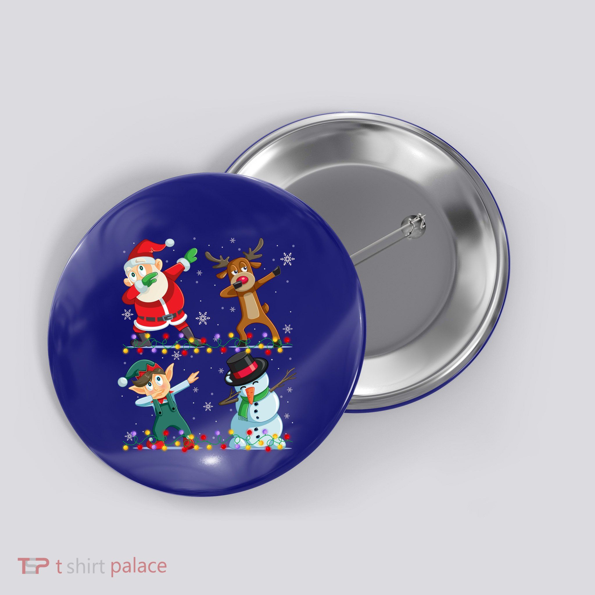 Dabbing Santa Elf Friends Christmas Funny Xmas Dab Funny Gift Button