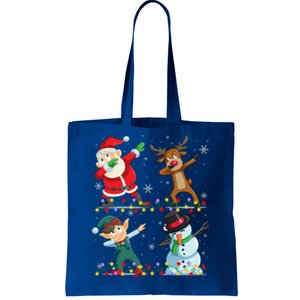 Dabbing Santa Elf Friends Christmas Funny Xmas Dab Funny Gift Tote Bag