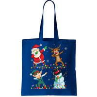 Dabbing Santa Elf Friends Christmas Funny Xmas Dab Funny Gift Tote Bag