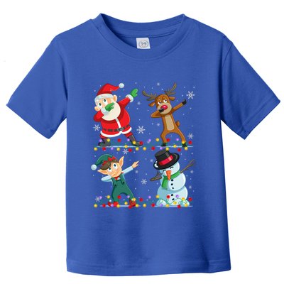 Dabbing Santa Elf Friends Christmas Funny Xmas Dab Funny Gift Toddler T-Shirt