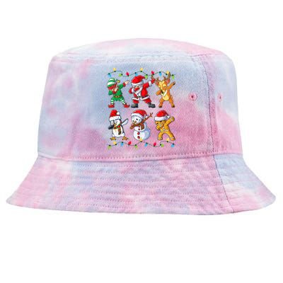 Dabbing Santa Elf Friends Christmas Xmas Dab Tie-Dyed Bucket Hat