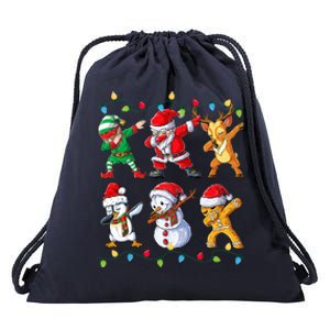 Dabbing Santa Elf Friends Christmas Xmas Dab Drawstring Bag