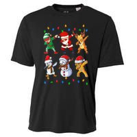 Dabbing Santa Elf Friends Christmas Funny Xmas Dab Cooling Performance Crew T-Shirt