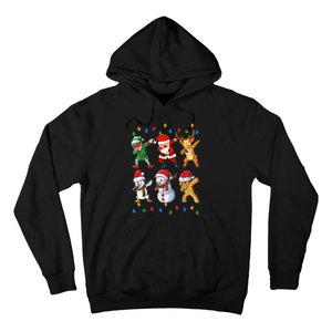 Dabbing Santa Elf Friends Christmas Funny Xmas Dab Hoodie