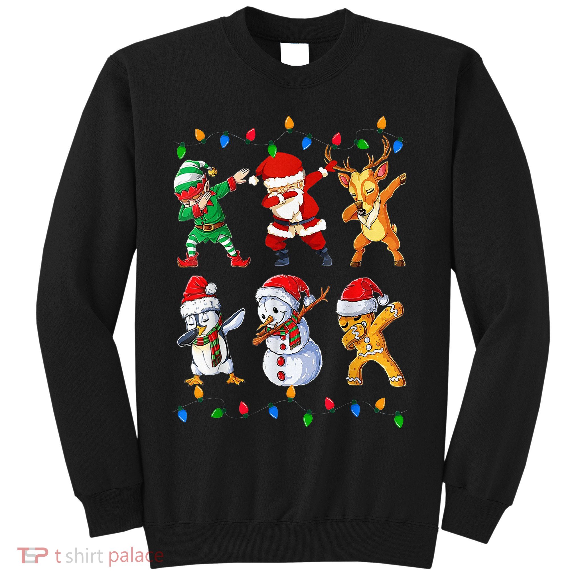 Dabbing Santa Elf Friends Christmas Funny Xmas Dab Sweatshirt