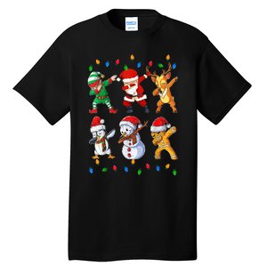 Dabbing Santa Elf Friends Christmas Funny Xmas Dab Tall T-Shirt